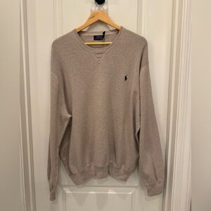 Polo by Ralph Lauren Men's Beige Crewneck Sweater